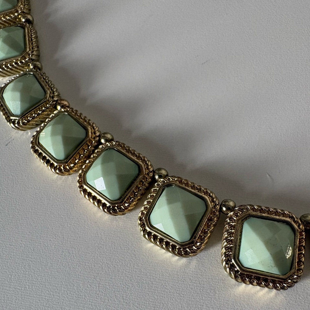 Francesca's Collections Gold and Mint Necklace